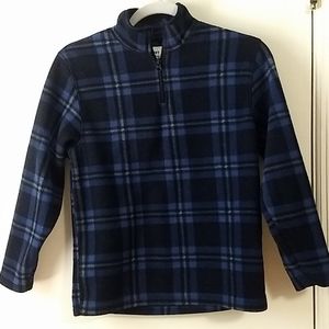 Child's Old Navy Blue Plaid Fleece Shirt